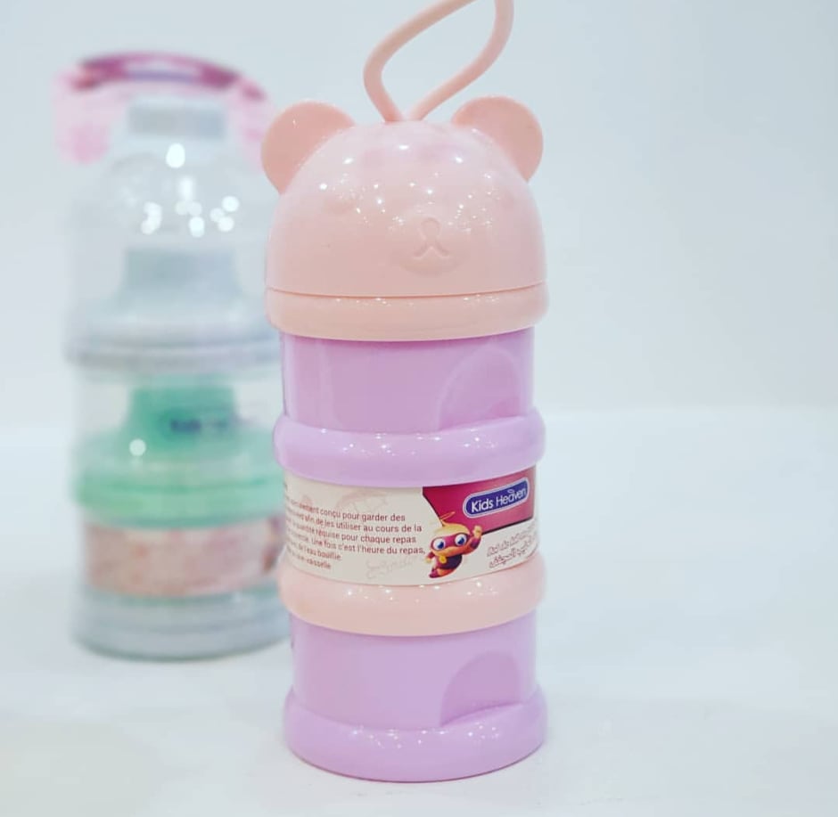 Doseur de Lait pour Bébé - 3 Compartiements avec Couvercles - Beige - Bab  Fel Web E- commerce dz site vente en ligne