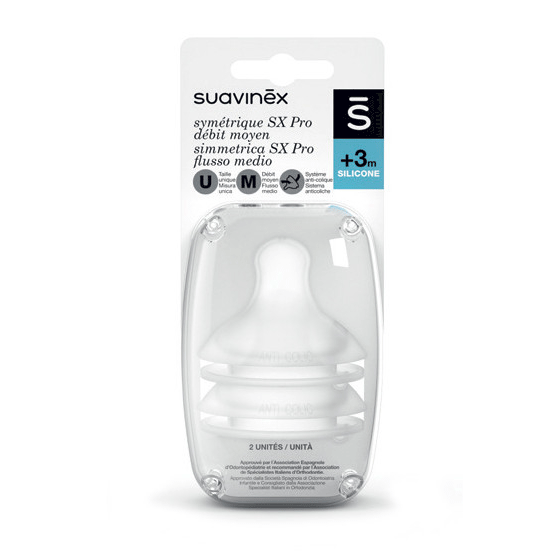 2 Tétine en silicone physiologique SX Pro Suavinex