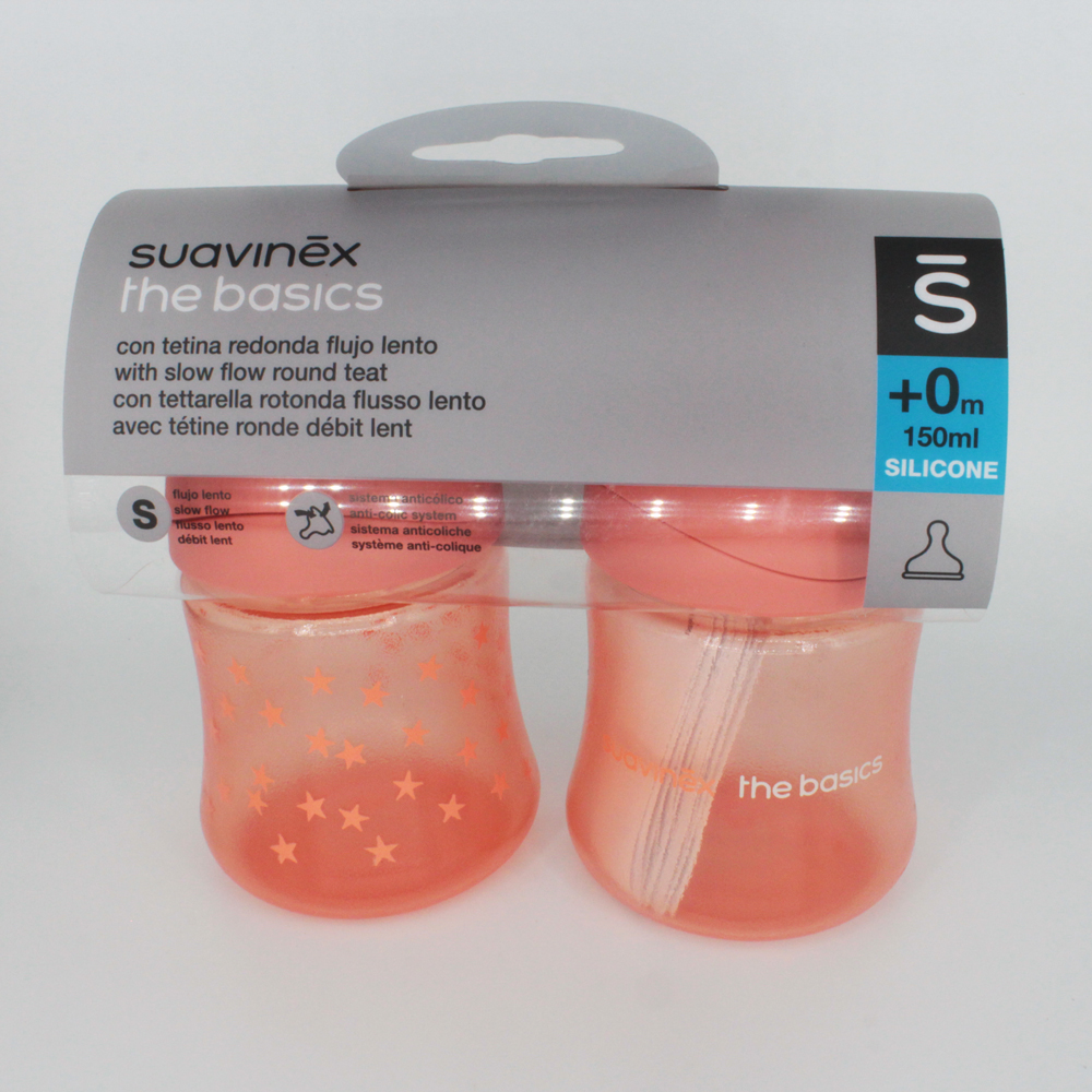 2 BIBERONS PLASTIQUE 150ML SUAVINEX