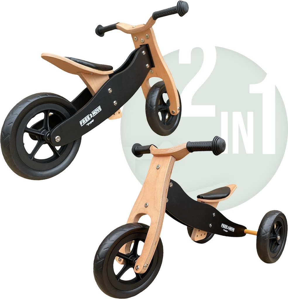 Vélo d'équilibre 2 en 1 Tricycle FreeOn