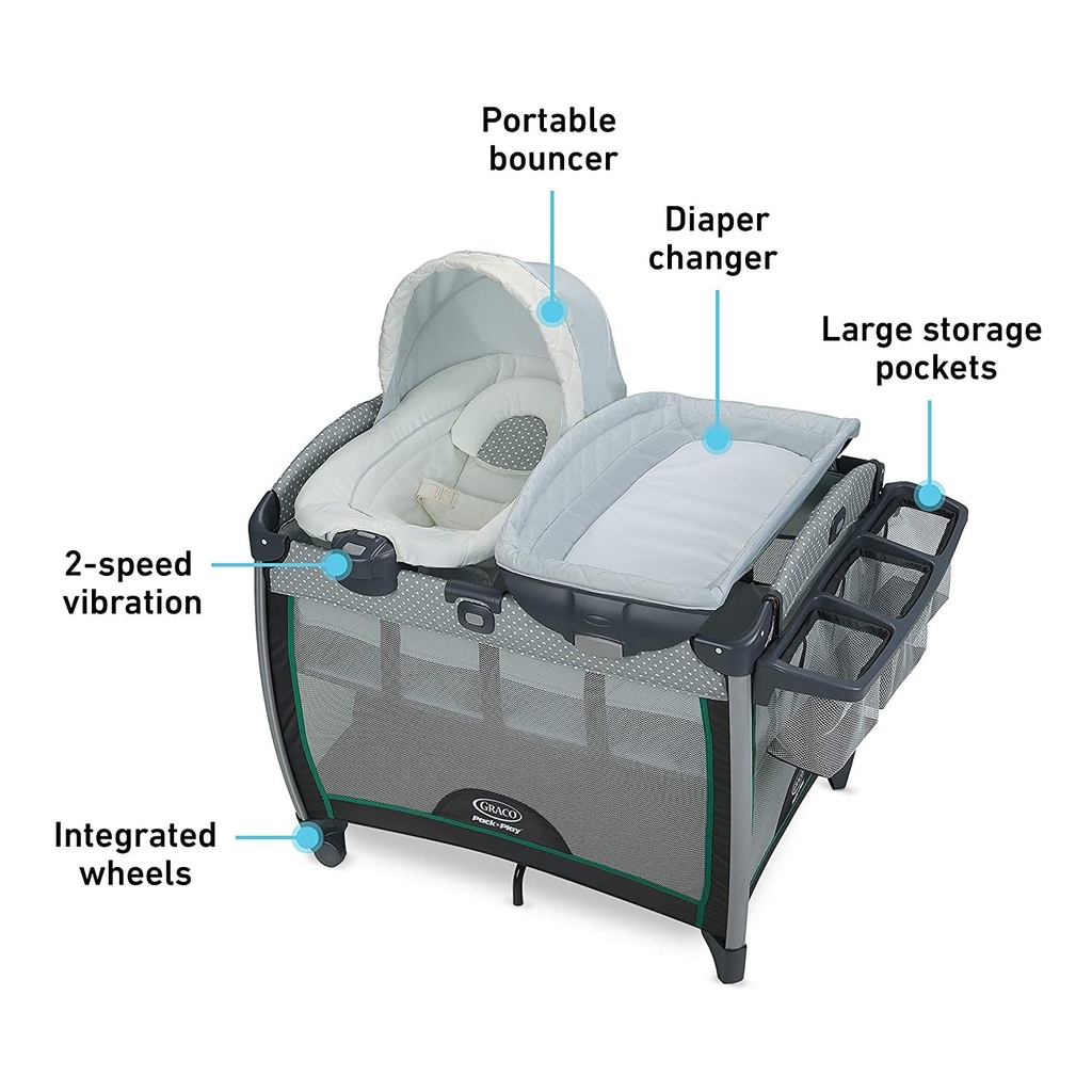 Lit Parc portable bouncer Taylor GRACO