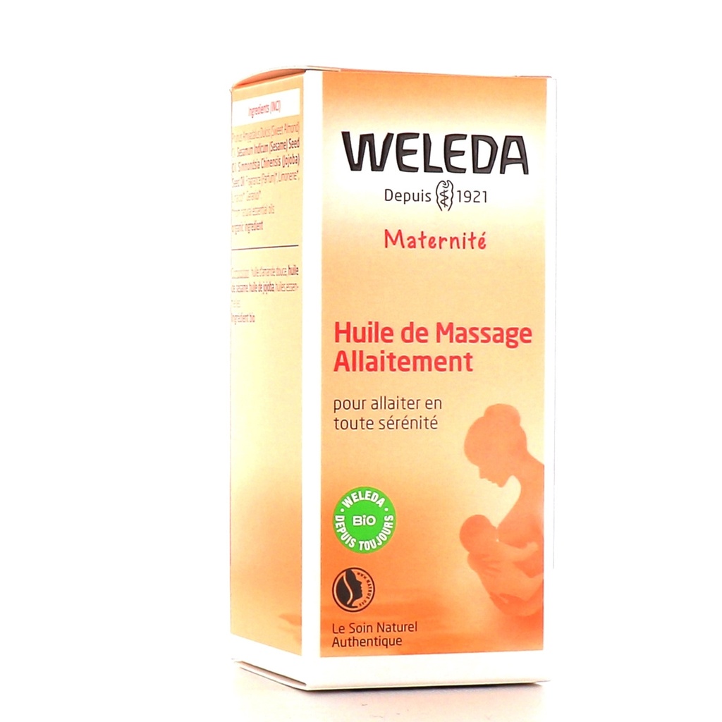 Huile de massage allaitement Weleda