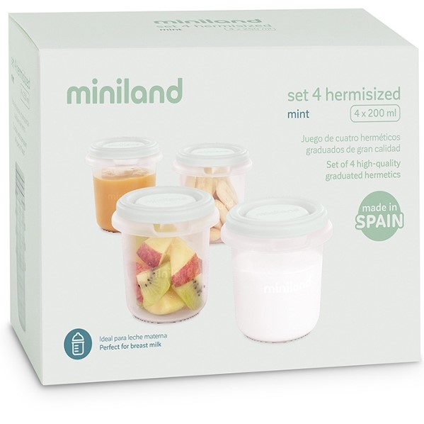 Set de 4 Boite de conservation repas 200 ML Miniland