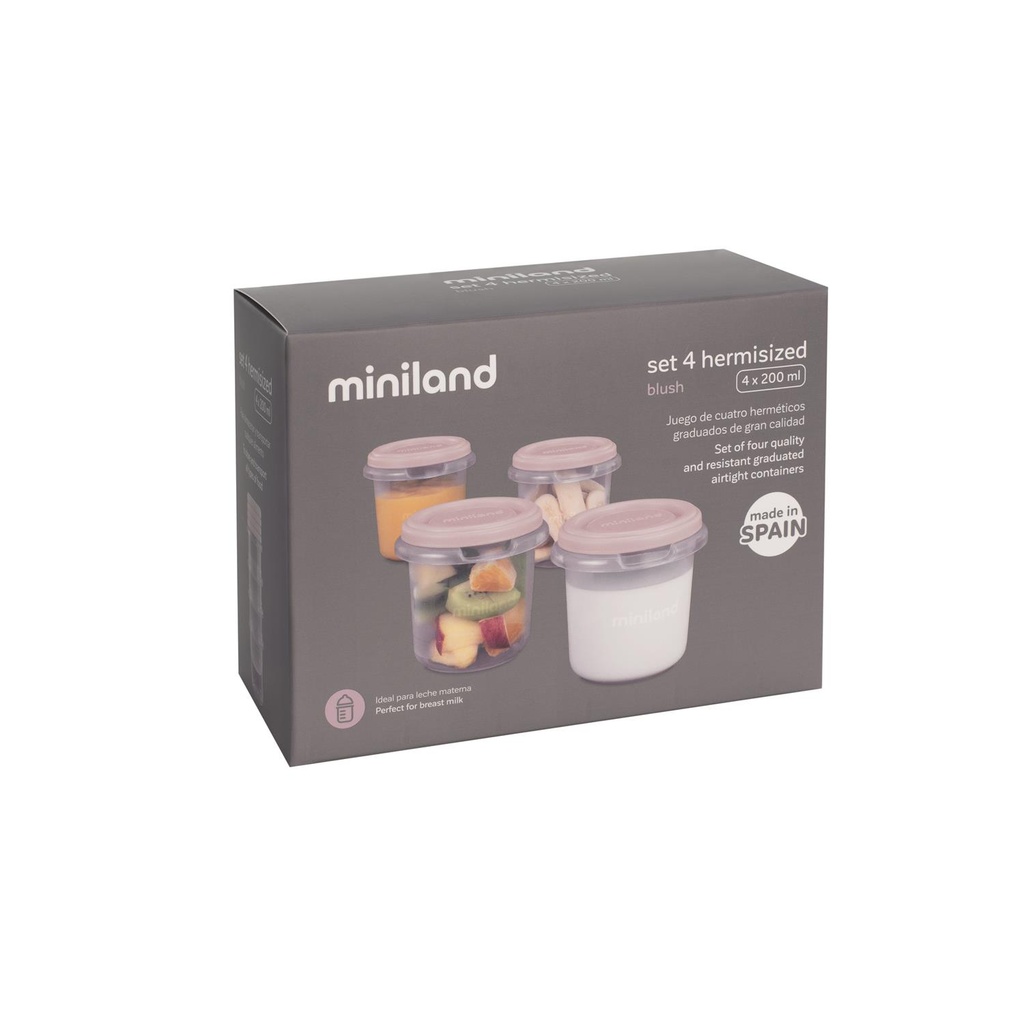 Set de 4 Boites de conservation repas 200 ML Miniland