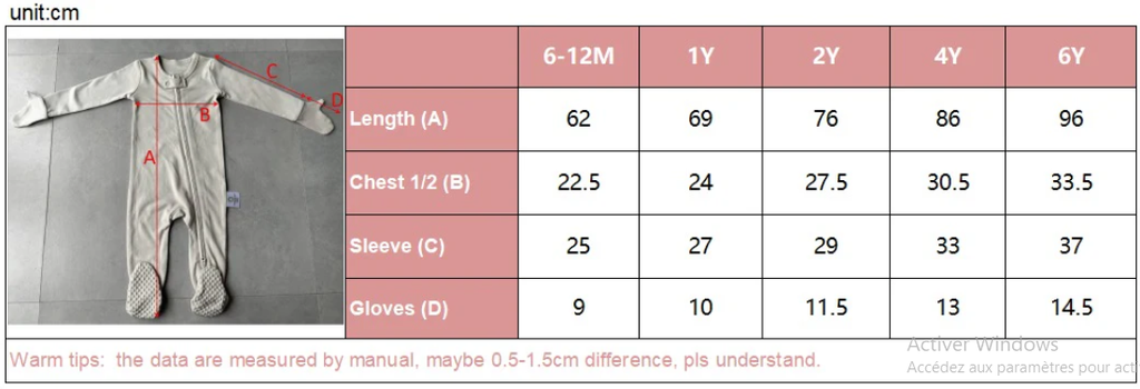 Grenouillère anti démangeaisons