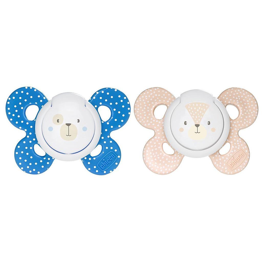 SUCETTE CHICCO SILICONE BOY 6-16M COMFORT  2PCS