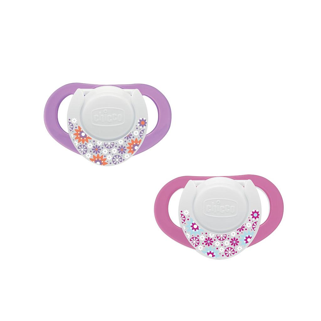 SUCETTE CHICCO LATEX 6-12/6-16M COMPACT ROSE 2PC B