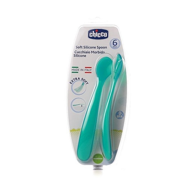 2 Cuillères en silicone 6M+ Chicco