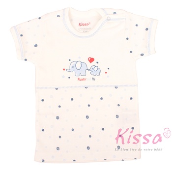 TEE SHIRT KISSA BOUTON KTB381B (12-18 MOIS)