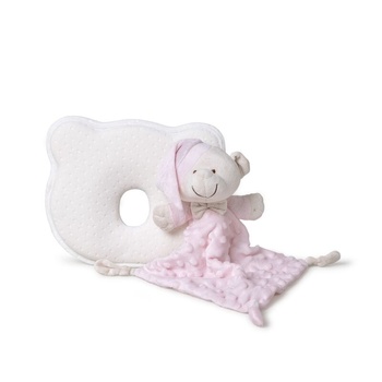 Coussin troué Anti-plagiocéphalie + Doudou INTERBABY (Bleu)