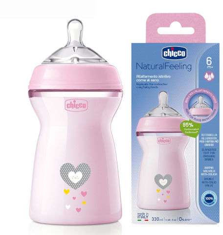 Biberon Natural Feeling Débit Rapide 330ml 6m+ Chicco