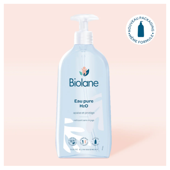 Eau pure H2O nettoyante sans rinçage 350ml - BIOLANE