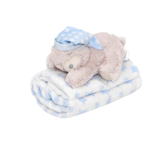 COUVERTURE + PELUCHE OURS INTERBABY