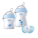 SET 2 BIBERON + SUCETTE NATURAL FEELING BOY CHICCO 