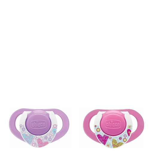 [00074834110000] SUCETTE CHICCO SILICONE 12/16-36M PHYSIO COMPACT 2PCS ROSE