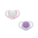 SUCETTE LATEX 0-6M CHICCO PHYSIO COMPACT ROSE 2PCS