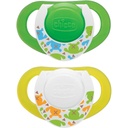 SUCETTE CHICCO SILICONE 6-12 M COMPACT NIGHT  2PCS