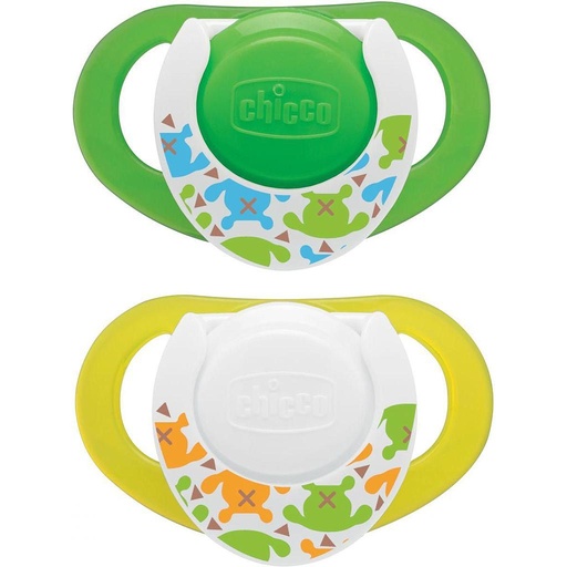 [00074832410000] SUCETTE CHICCO SILICONE 6-12 M COMPACT NIGHT  2PCS