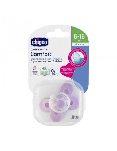 SUCETTE PHYSIO EN SILICONECOMFORT 6-16M CHICCO