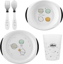 Set repas Noir & Blanc 5pcs 18M+ Chicco