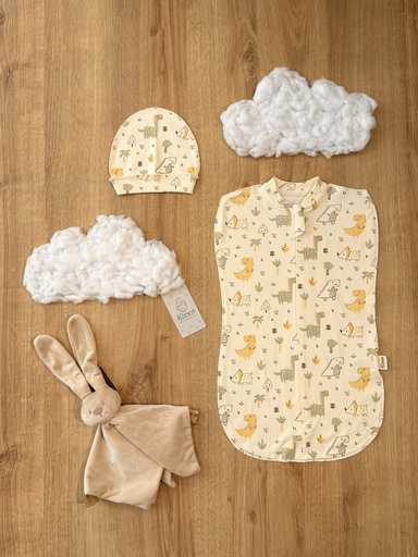 [251005] émailloteuse avec bonnet kissa