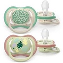 2 Sucette ultra air 6-18 mois colors of nature Avent