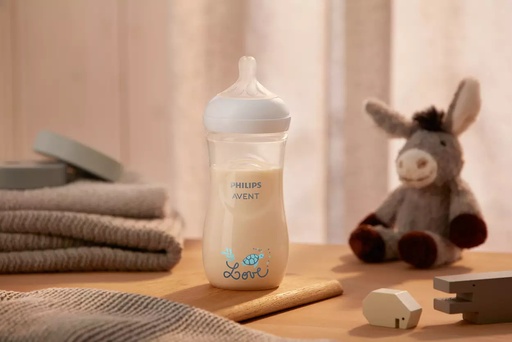 [SCF906/11] Biberon naturel en plastique 330ml 6m+ Avent